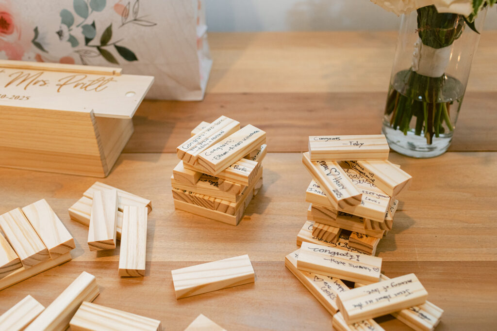 Custom jenga game at Kent Island Resort